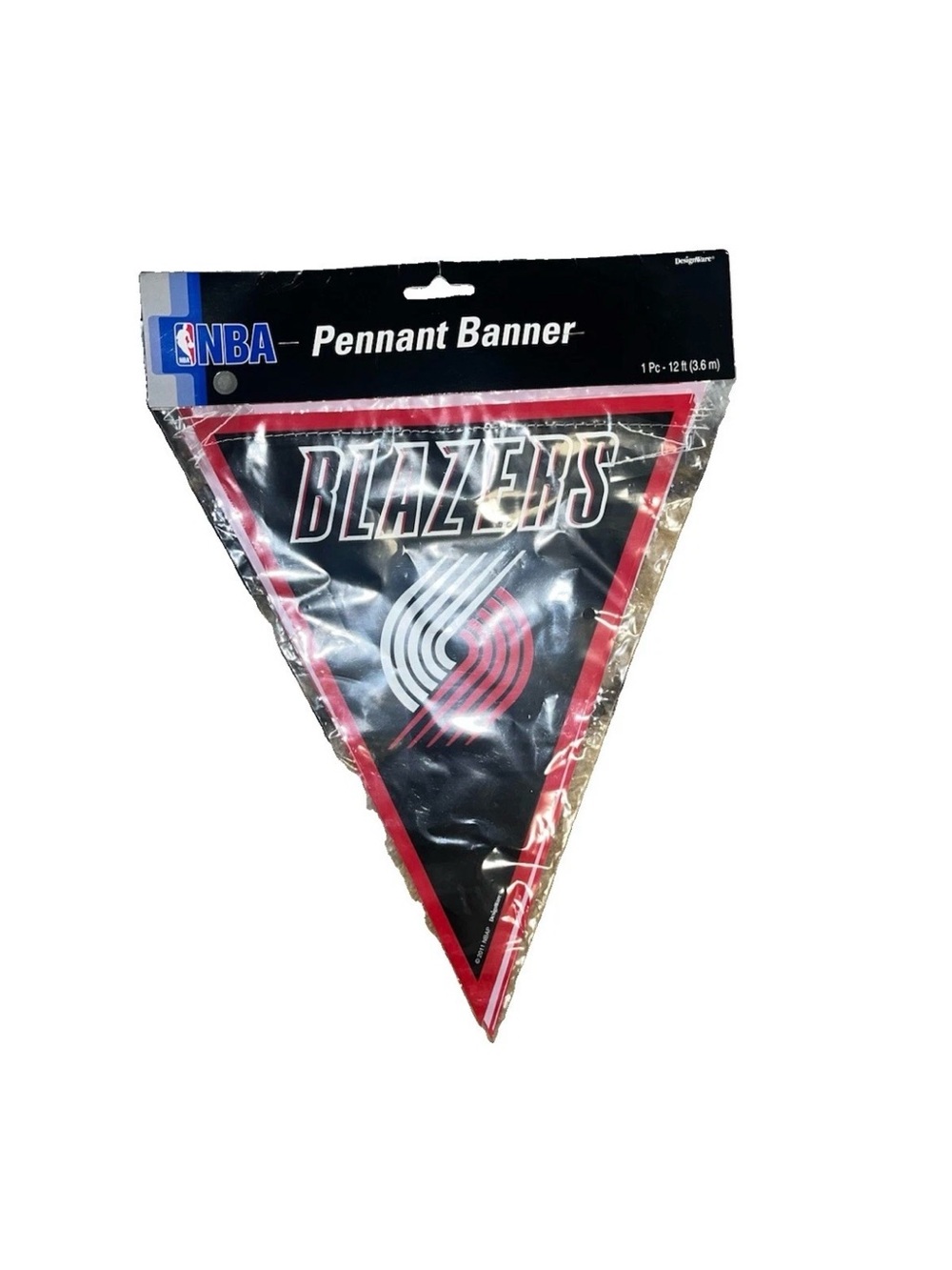 NBA Portland Blazers Triangle Pennant - Black, Red, White